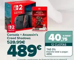 Carrefour Nintendo switch - consola + assassin’s creed shadows oferta