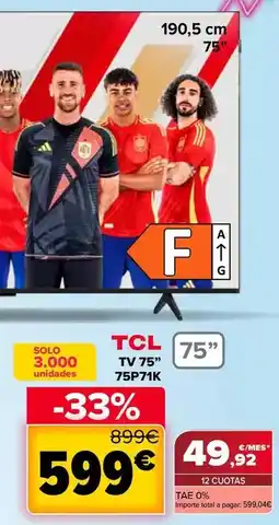 Carrefour Tcl - tv 7575p71k oferta