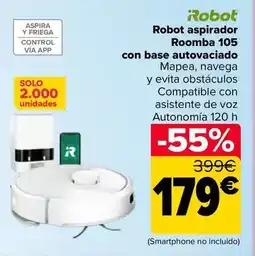 Carrefour Irobot - robot aspirador roomba 105 con base autovaciado oferta