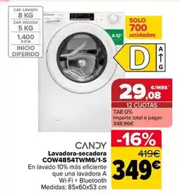 Carrefour Candy - lavadora-secadora cow4854twm61-s oferta