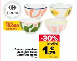 Carrefour Carrefour home - cuenco porcelana decorado frutas oferta