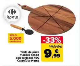 Carrefour Carrefour home - tabla de pizza madera acacia con cortador fsc oferta