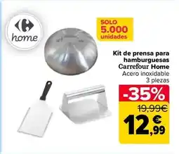Carrefour Carrefour home - kit de prensa para hamburguesas oferta