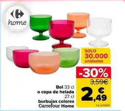 Carrefour Carrefour home - bol o copa de helado burbujas colores oferta