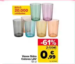 Carrefour Vasos sidra colores lav oferta