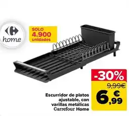 Carrefour Carrefour home - escurridor de platos ajustable con varillas metalicas oferta