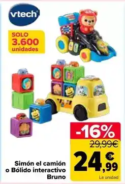 Carrefour Vtech - simón el camión o bólido interactivo bruno oferta