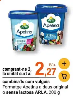 BonpreuEsclat Arla - formatge apetina a daus original o sense lactosa oferta