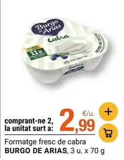 BonpreuEsclat Burgo de arias - formatge fresc de cabra oferta