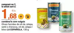 BonpreuEsclat La española - olives fardies de xili de jalapa, seito o d'anvoa oferta