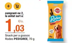 BonpreuEsclat Pedigree - snack per a gossos rodeo oferta
