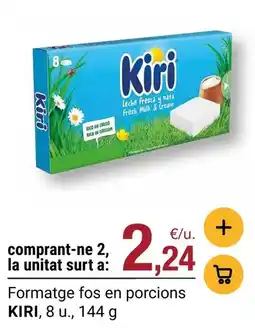 BonpreuEsclat Kiri - formatge fos en porcions oferta