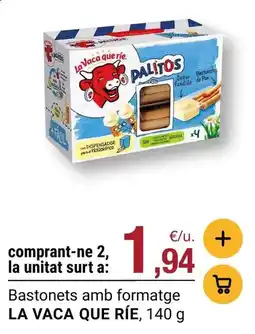 BonpreuEsclat La vaca que ríe - bastonets amb formatge oferta