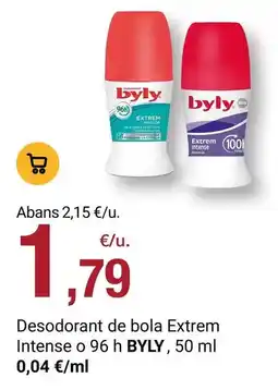 BonpreuEsclat Byly - desodorant de bola extrem intense o 96 oferta
