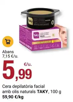 BonpreuEsclat Taky - cera depilatória facial amb olis naturals oferta