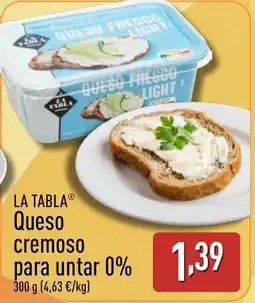 ALDI LA TABLA Queso cremoso oferta