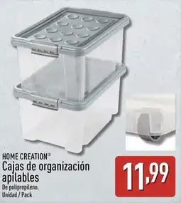 ALDI HOME CREATION Cajas de organización apilables oferta
