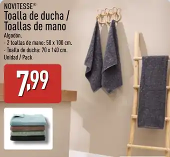 ALDI NOVITESSE Toalla de ducha / Toallas de mano oferta