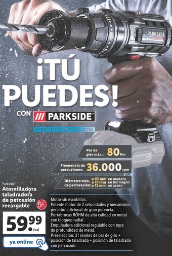 Lidl Atornilladora Taladradora De Percusión Recargable oferta