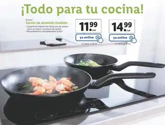 Lidl Sartén de Aluminio Fundido Aprox. Ø 24 cm. oferta