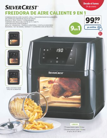 Lidl Freidora de Aire Caliente 9 en 1 oferta