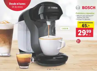 Lidl Bosch Cafetera Cápsulas oferta