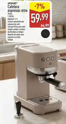 ALDI AMBIANO Cafetera espresso retro oferta