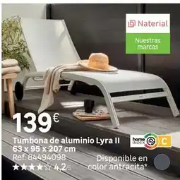Leroy Merlin Lyra - tumbona de aluminio ii oferta