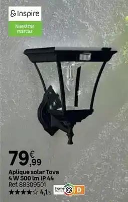 Leroy Merlin Solar - aplique tova 4 w 500 lm ip 44 oferta