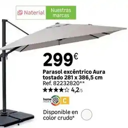 Leroy Merlin Aura - parasol excentrico aura tostado 281 x 386,5 cm oferta