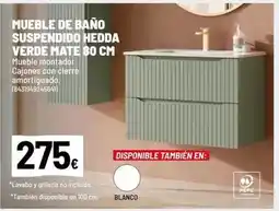 Brico Depôt Blanco - mueble de bano suspendido verde mate 80 cm oferta
