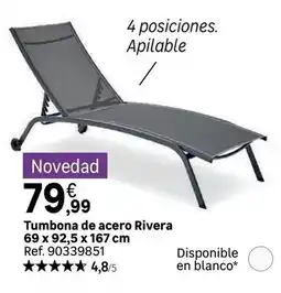 Leroy Merlin Blanco - tumbona de acero rivera oferta