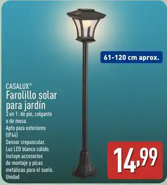 CASALUX Farolillo solar para jardín