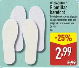 ALDI UP2FASHION Plantillas barefoot oferta