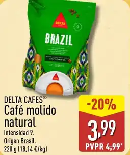 ALDI DELTA CAFES Café molido natural oferta