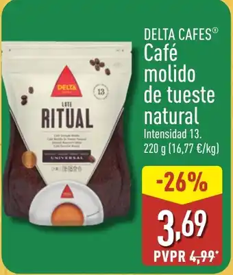 ALDI DELTA CAFES Café molido de tueste natural oferta