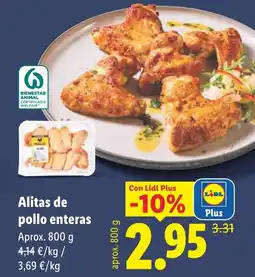 Lidl Alitas de pollo enteras oferta