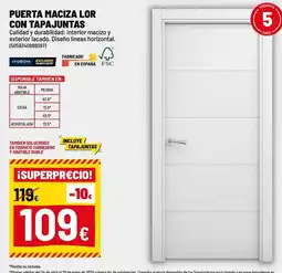 Brico Depôt Brico - puerta maciza lor con tapa juntas oferta