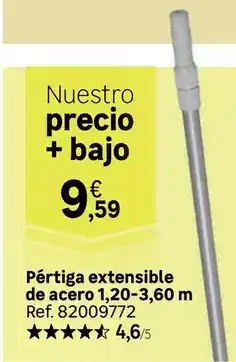 Leroy Merlin Pértiga extensible de acero oferta