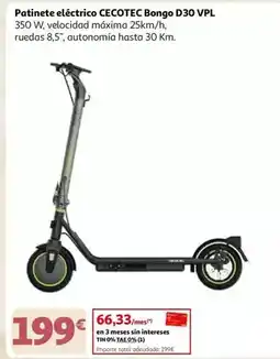 Alcampo Cecotec - patinete eléctrico bongo d30 vpl oferta