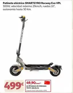 Alcampo Smartgyro - patinete eléctrico rockway evo vpl oferta