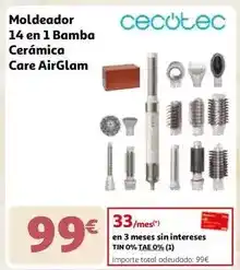 Alcampo Cecotec - moldeador 14 en 1 bamba ceramica care airglam oferta