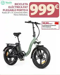Alcampo Youin - bicicleta eléctrica fat plegable porto ii oferta