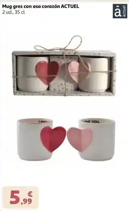 Alcampo Actuel - mug gres con asa corazon oferta