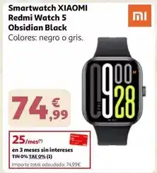 Alcampo Xiaomi - smartwatch redmi watch 5 obsidian black oferta