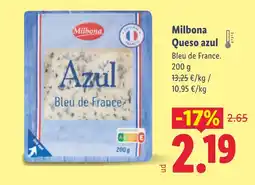 Lidl MILBONA Queso azul oferta