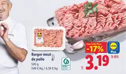 Lidl Burger meat de pollo oferta