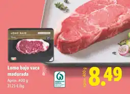 Lidl Lomo bajo vaca madurada oferta