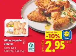 Lidl Alitas de pollo enteras oferta