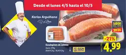 Lidl Escalopines de salmón oferta